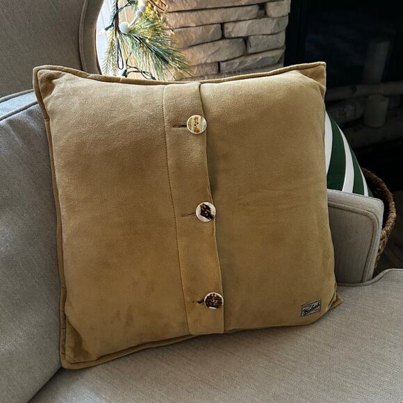 Woolrich Home Camel 18" Square Patchwork Pillow Cover - Picture 5 of 6